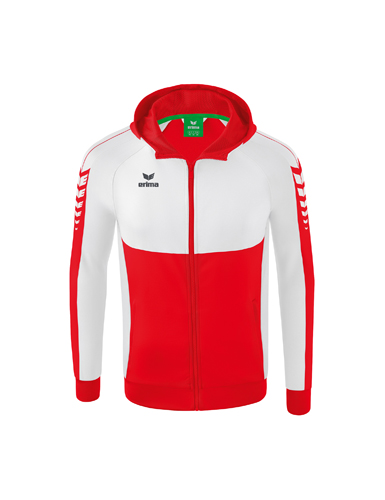Six Wings Training Jacket with hoodred/white 116