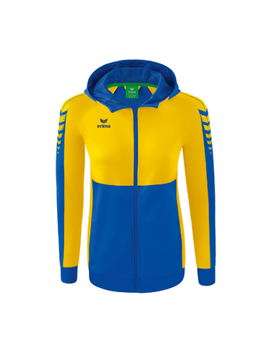 Six Wings Training Jacket with hoodnew royal/yellow 34
