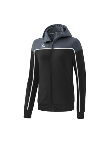 CHANGE by erima Training Jacket with hoodblack grey/slate grey/white 34