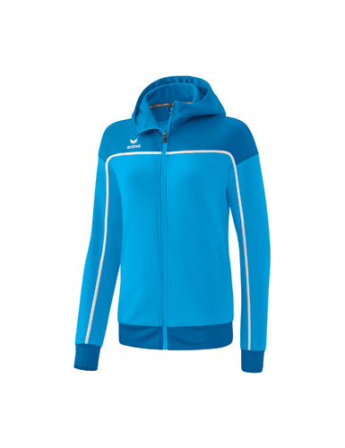 CHANGE by erima Training Jacket with hoodcuracao/mykonos/white 34
