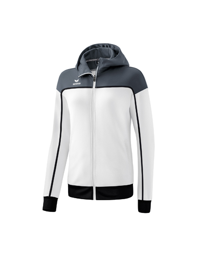 CHANGE by erima Training Jacket with hoodwhite/slate grey/black 44