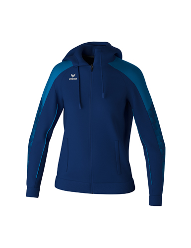 EVO STAR Training Jacket with hoodnew navy/mykonos blue 44